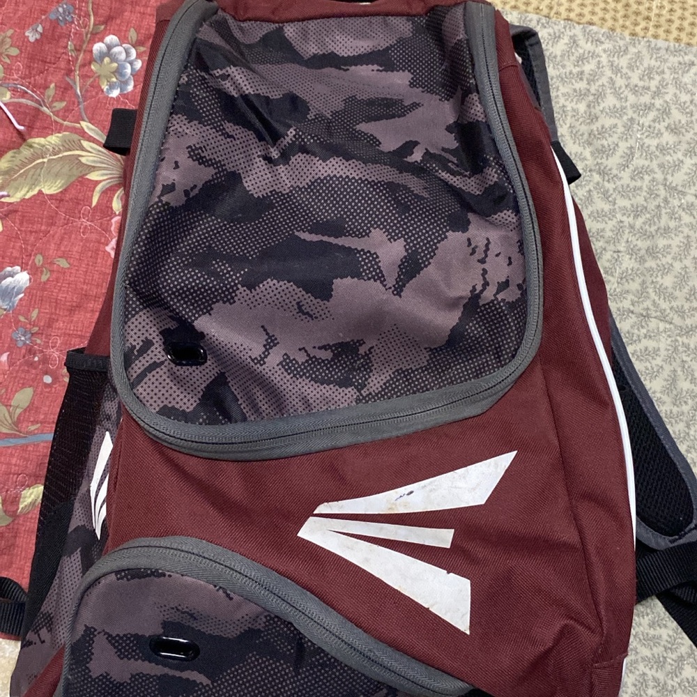 Stylish Maroon and Gray Men's Backpack
